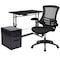 Flash Furniture Black Desk, Chair, Cabinet Set BLN-NAN21APX5L-BK-GG - alternate 9
